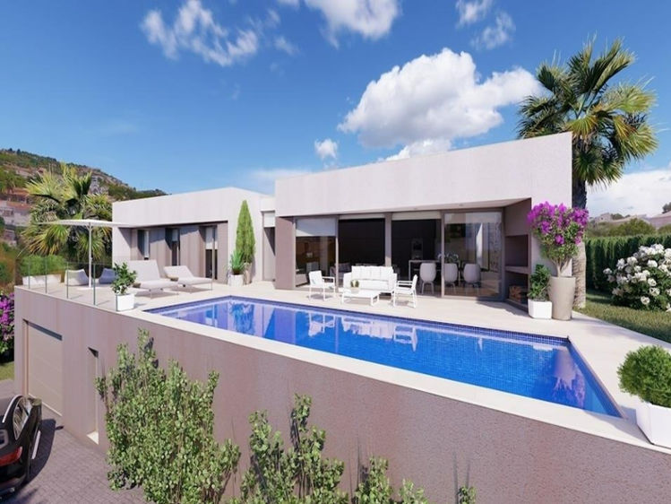 project villa in modern style 1.5 km from la fustera beach located in one of the best areas of the costa blanca