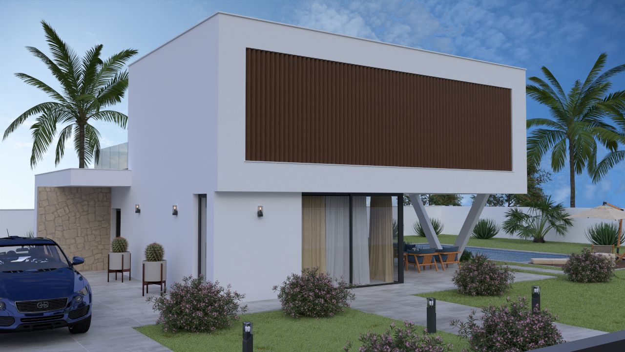 For Sale Ibizan-Style Villa Under Construction in Alcalalí