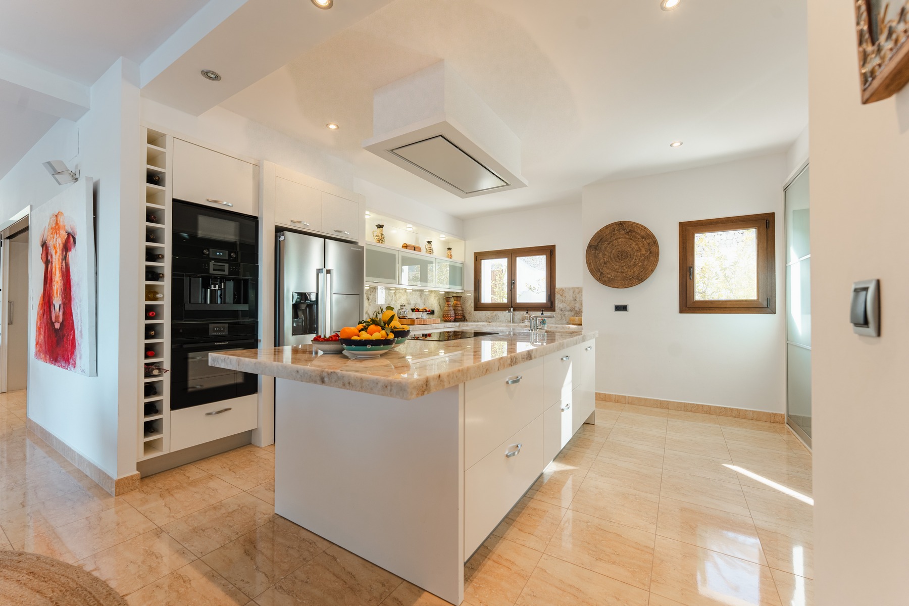 Ibicenco-style villa with sea views for sale in Moraira