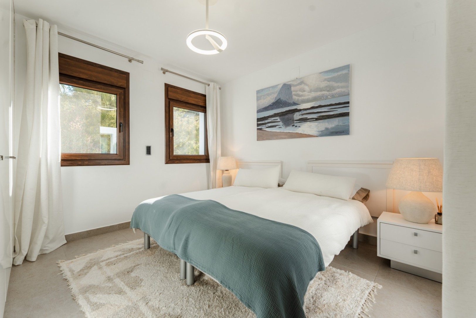 Ibicenco-style villa with sea views for sale in Moraira