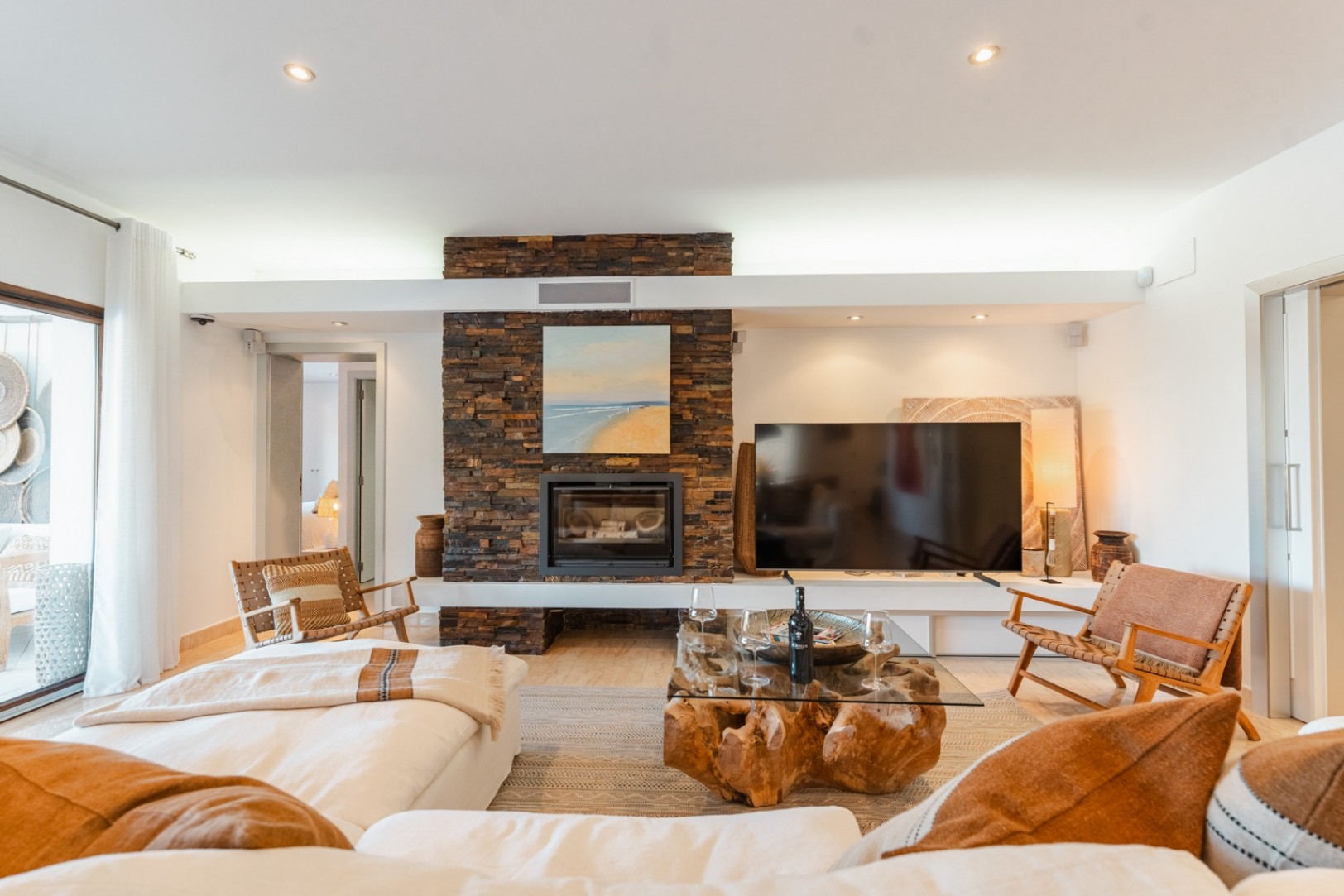 Ibicenco-style villa with sea views for sale in Moraira