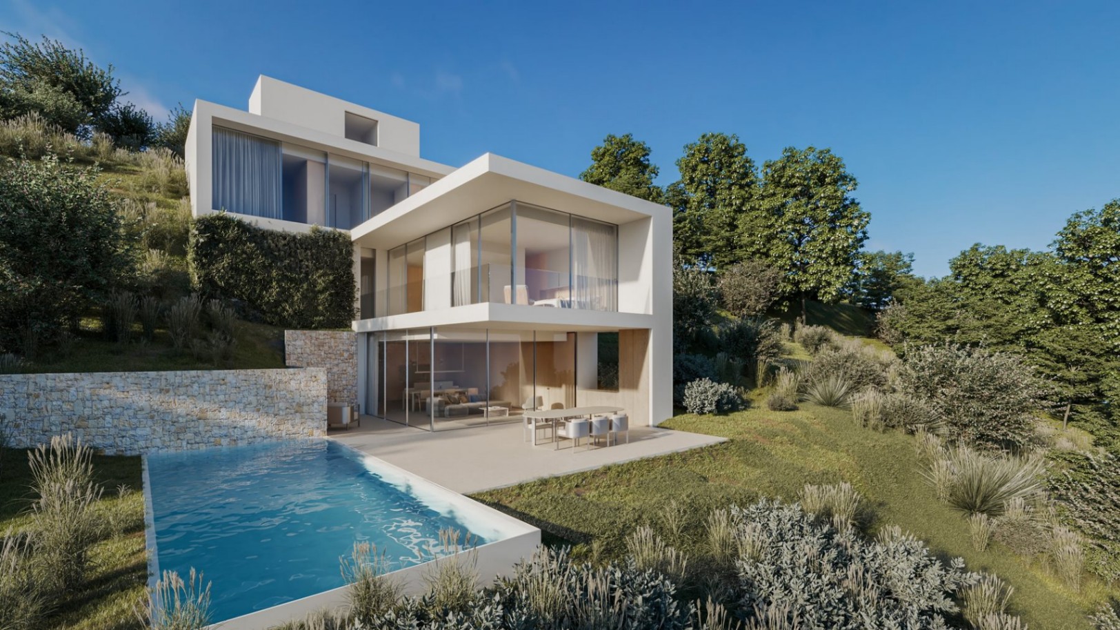 Villa moderna de nueva construcción con vistas panorámicas al mar en venta en Benissa