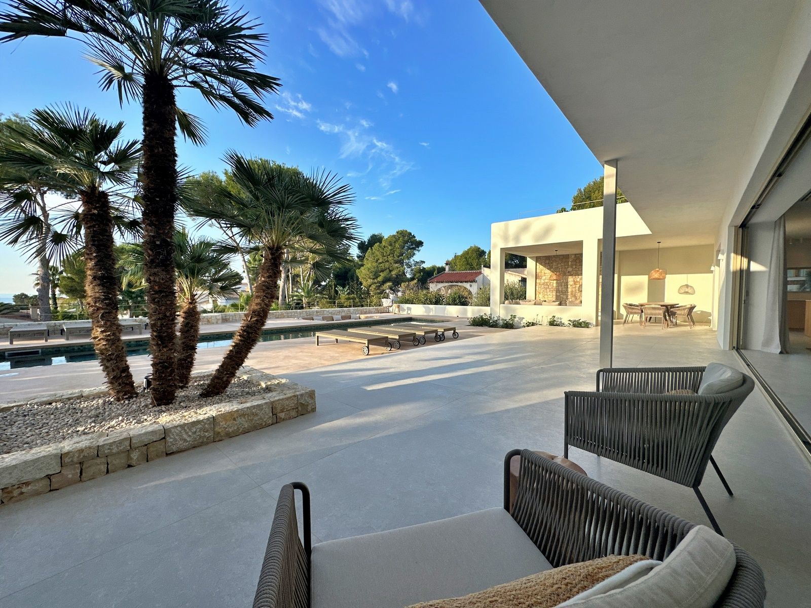 Luxury Ibiza style villa for sale in San Jaime, Moraira
